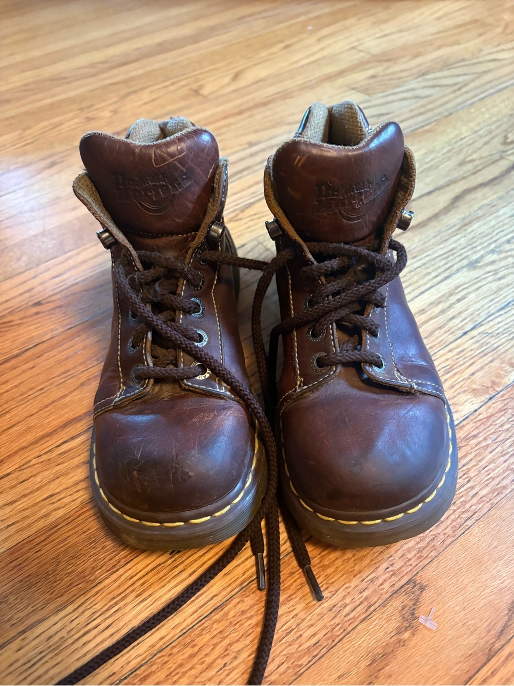 Dr. Martens Women’s Vintage Brown Leather Lace-Up Boots